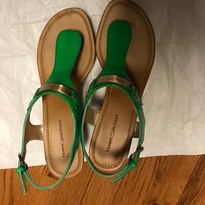 Green Tommy Hilfiger wedges